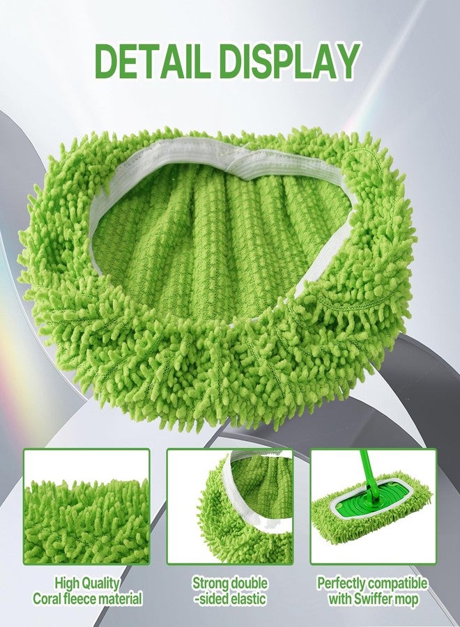 NAYODEUS 10Pack Reusable Microfiber Mop Pads Compatible with Swiffer Sweeper-Dry Sweeping Cloths & Wet Mopping Cloths - Washable Wet Pads Refill for Mopping Floors (Mop is not Included) - Image 3
